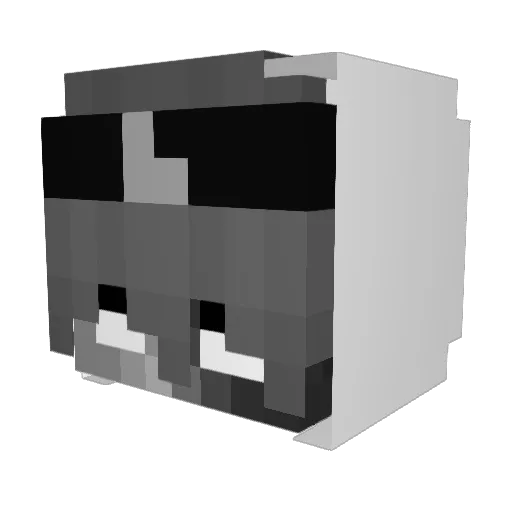 GereitzterBOT Minecraft avatar head, 3D render