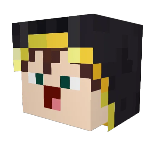 Gerelion Minecraft avatar head, 3D render