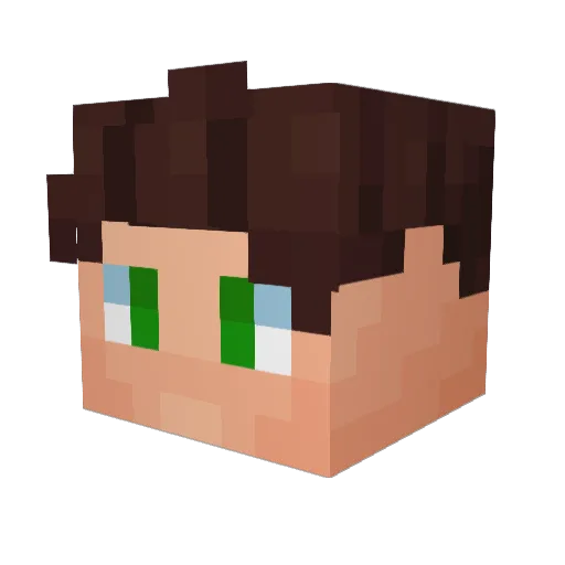 Gererry Minecraft avatar head, 3D render