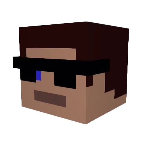 Gerevo Minecraft avatar head, 3D render