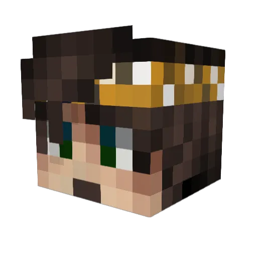 Gerfunkable Minecraft avatar head, 3D render