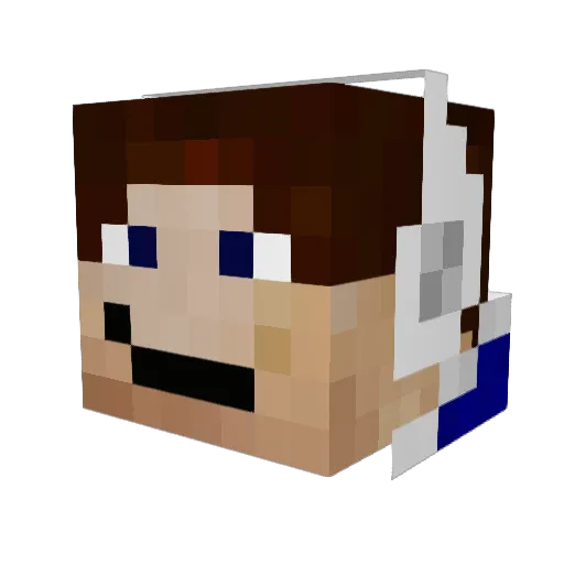 Gergike Minecraft avatar head, 3D render
