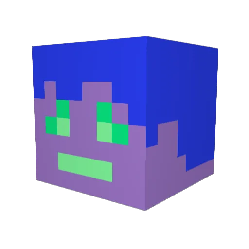 Gergs27 Minecraft avatar head, 3D render