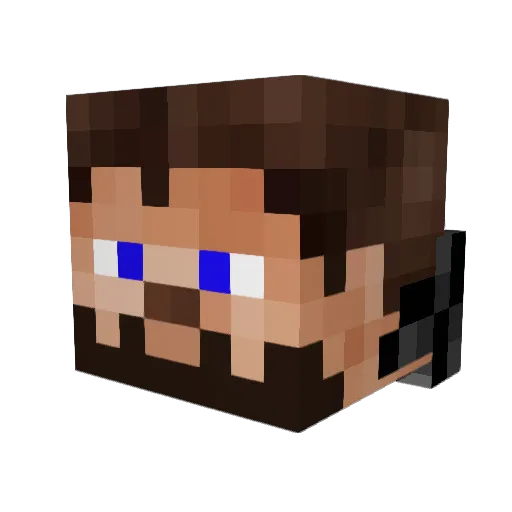 Gergthe3rd Minecraft avatar head, 3D render