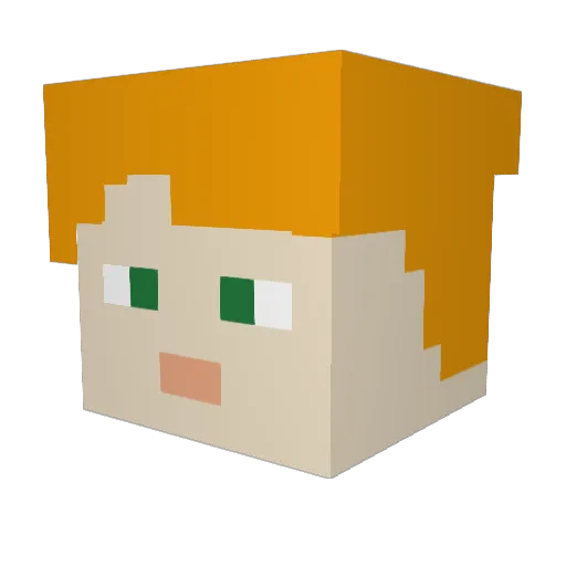 GerhardEmil Minecraft avatar head, 3D render