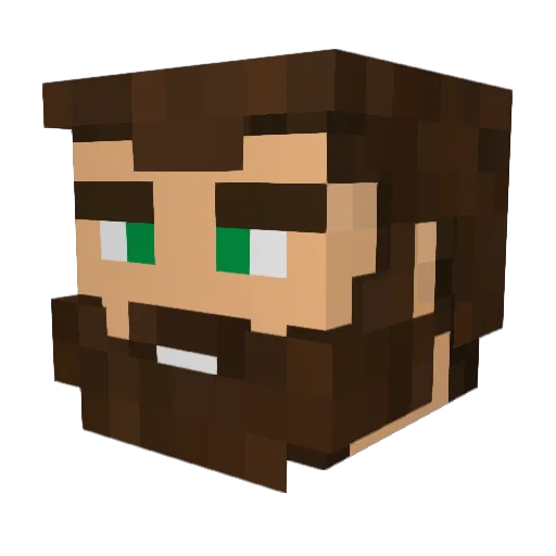 GerhardRollo Minecraft avatar head, 3D render