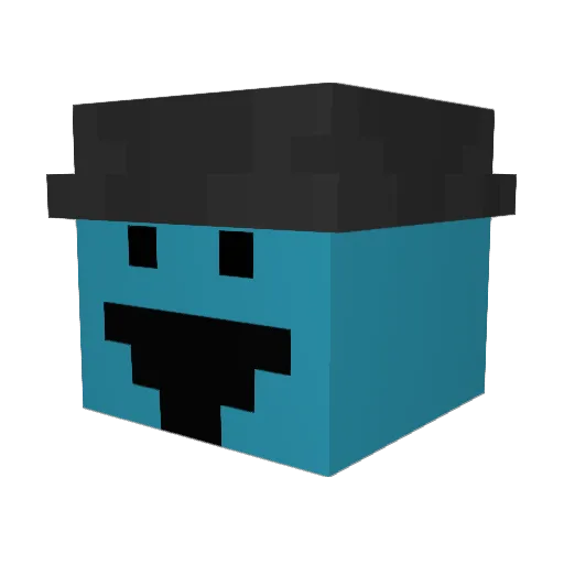 Geri123 Minecraft avatar head, 3D render