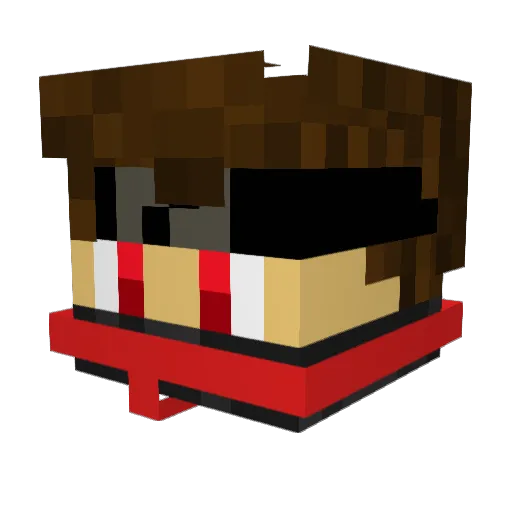 GeriKuhn15 Minecraft avatar head, 3D render