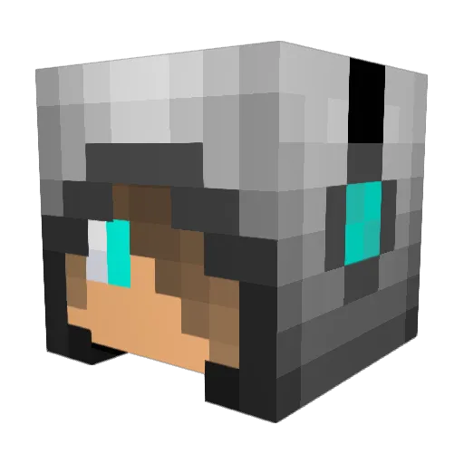 Geridal Minecraft avatar head, 3D render