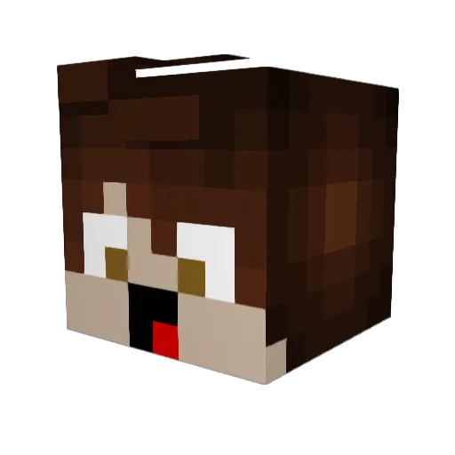 Geriiiiiiiii Minecraft avatar head, 3D render