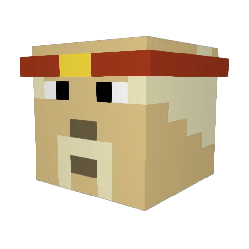 Gerisn Minecraft avatar head, 3D render