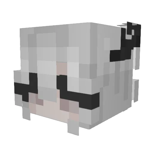 Gerky Minecraft avatar head, 3D render