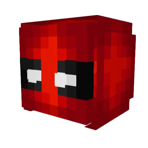 Gerl Minecraft avatar head, 3D render