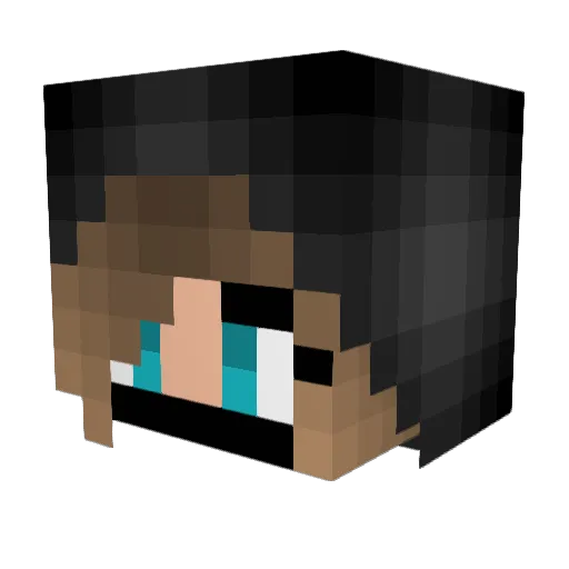 Gerlinx Minecraft avatar head, 3D render
