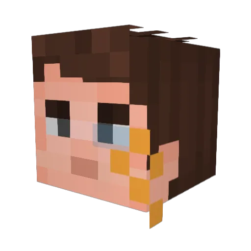 Gerlolz Minecraft avatar head, 3D render