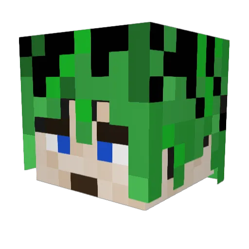 Germa2K Minecraft avatar head, 3D render