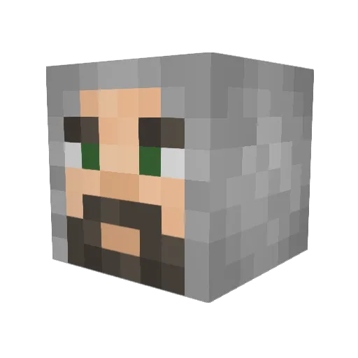 German1um Minecraft avatar head, 3D render