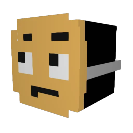 German Minecraft avatar head, 3D render