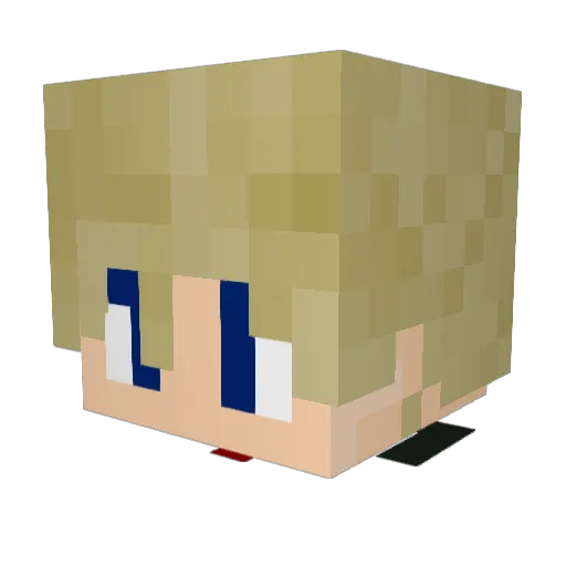 GermanAlman Minecraft avatar head, 3D render