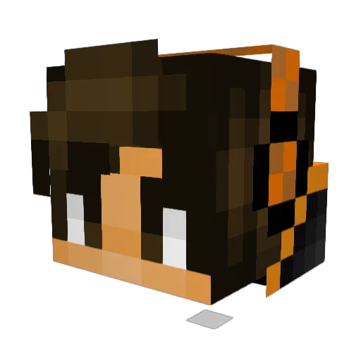 GermanMO Minecraft avatar head, 3D render