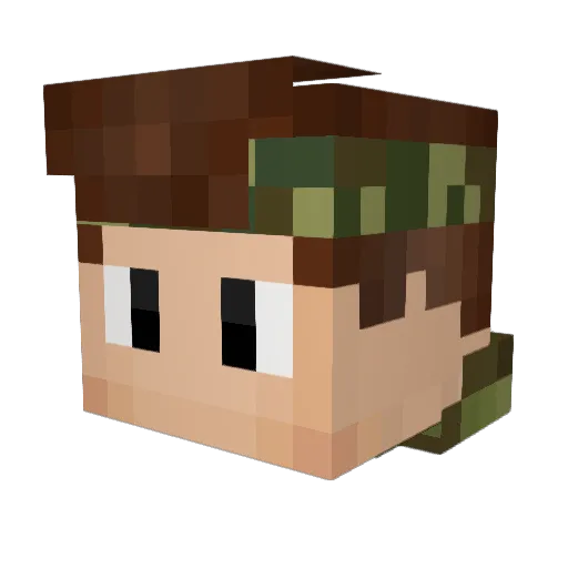 GermanPlayzYT Minecraft avatar head, 3D render
