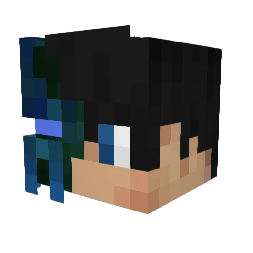 GermanRodCrits Minecraft avatar head, 3D render