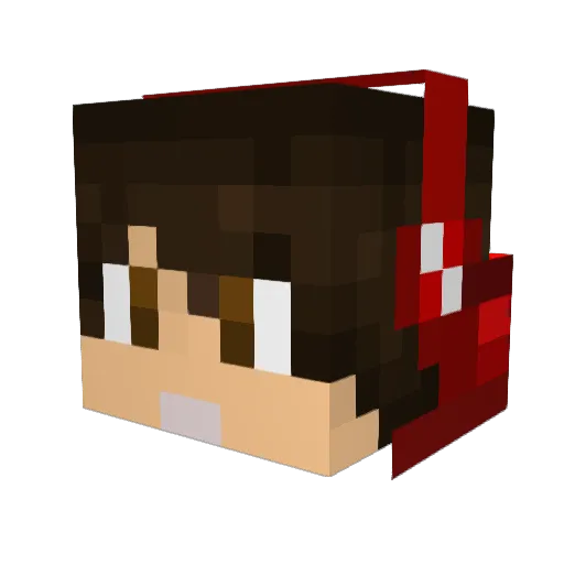 GermanWS Minecraft avatar head, 3D render