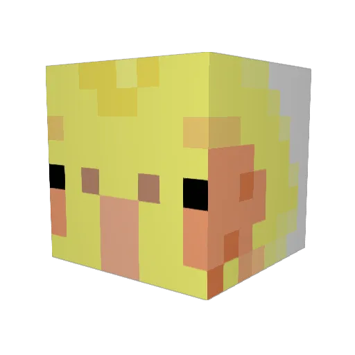 German_Bird_Guy Minecraft avatar head, 3D render