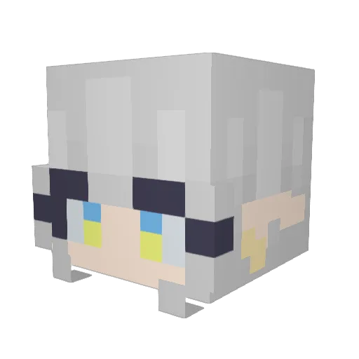 Germanish Minecraft avatar head, 3D render