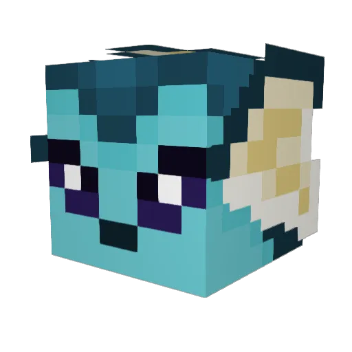 Germany1010 Minecraft avatar head, 3D render