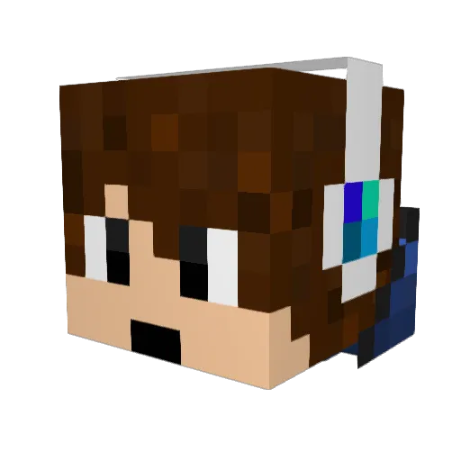 Germi_ Minecraft avatar head, 3D render