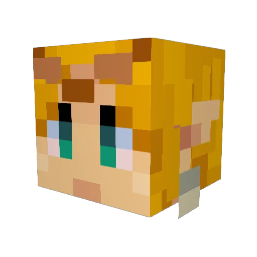 Germiee Minecraft avatar head, 3D render