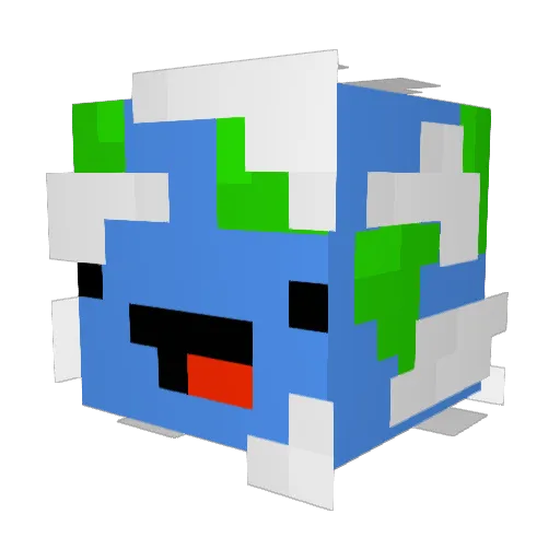 Germius Minecraft avatar head, 3D render