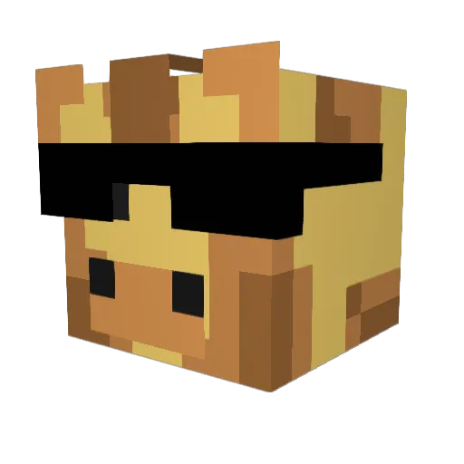 Gernando Minecraft avatar head, 3D render