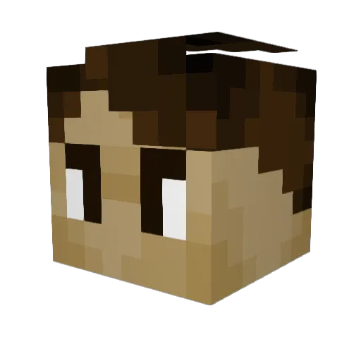 Gero1022 Minecraft avatar head, 3D render