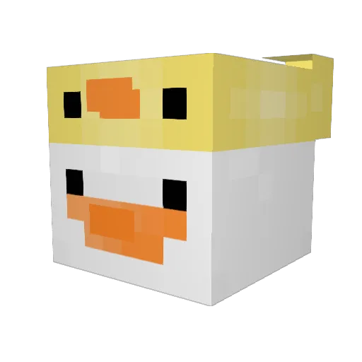 GerobakCepat Minecraft avatar head, 3D render