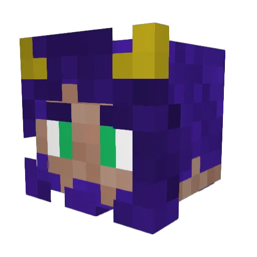 Gerokusan Minecraft avatar head, 3D render