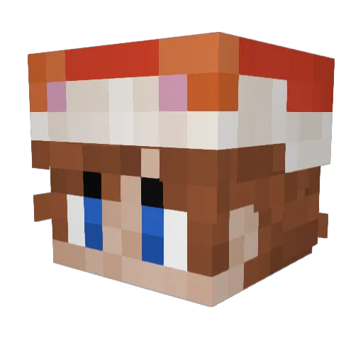 Gerome_ Minecraft avatar head, 3D render