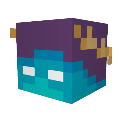 Geronimone Minecraft avatar head, 3D render