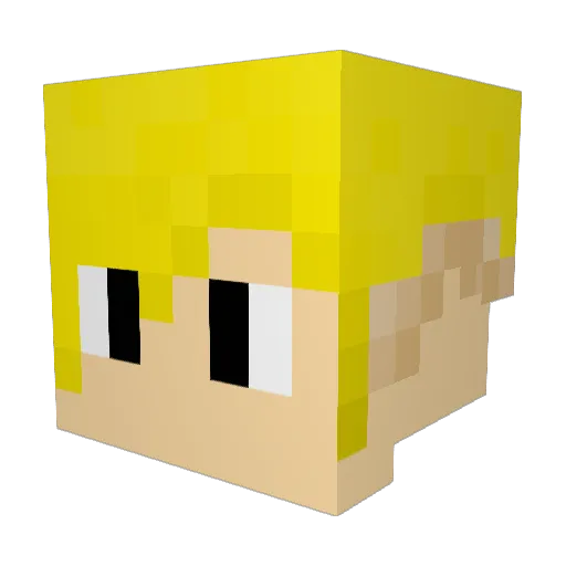 Geroscope Minecraft avatar head, 3D render