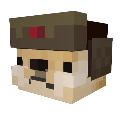 GerritMC Minecraft avatar head, 3D render