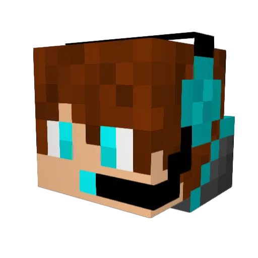 Gerry321 Minecraft avatar head, 3D render