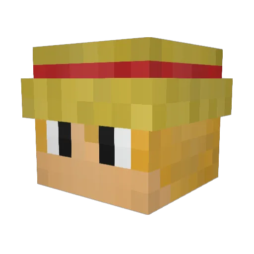 Gerry99 Minecraft avatar head, 3D render