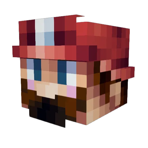 GerryBosberry Minecraft avatar head, 3D render