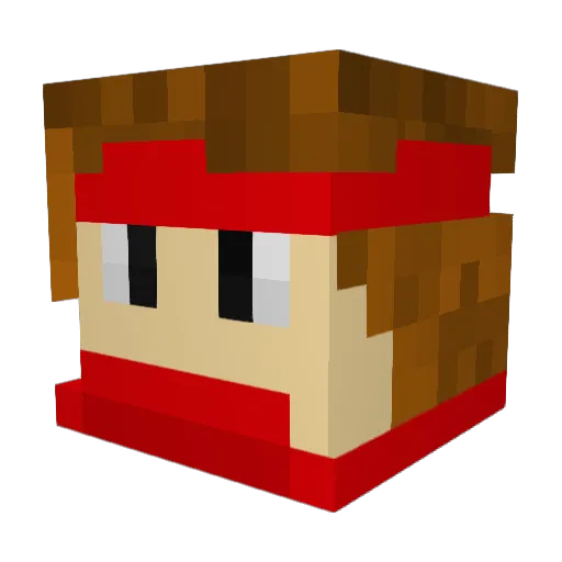 Gerry_Baum Minecraft avatar head, 3D render