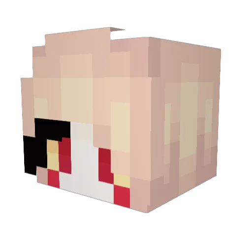 Gersael Minecraft avatar head, 3D render