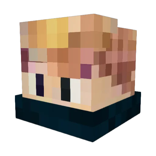 Gerschde Minecraft avatar head, 3D render