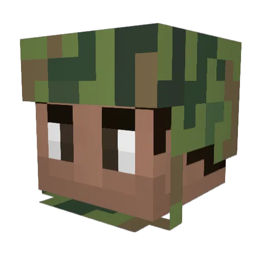 Gerseek Minecraft avatar head, 3D render
