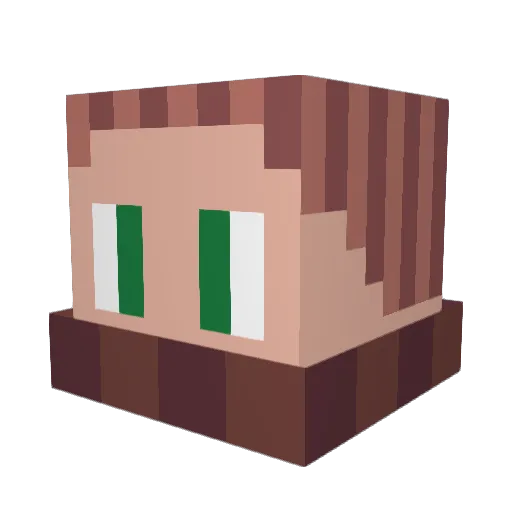Gershaveut Minecraft avatar head, 3D render