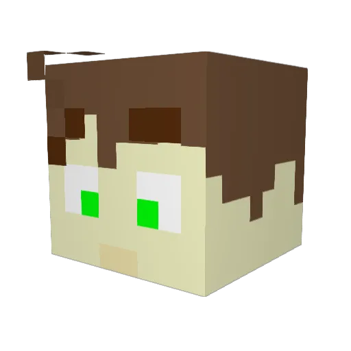 Gershio Minecraft avatar head, 3D render